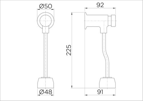 Válvula de mictório compact pressmatic - Docol