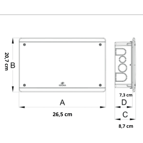 Caixa passagem eletrica parede 25x20 embutir 1314 - Krona