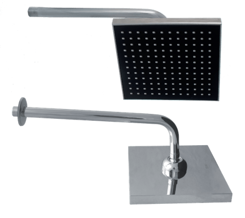 Chuveiro Articulado Quadrado Metal Cromado Luxo 8" - Civitt