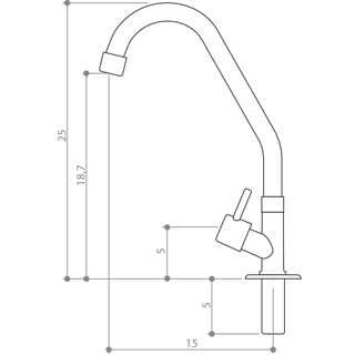 Torneira Cozinha Pia Bancada Metal Cromada Alavanca Civitt