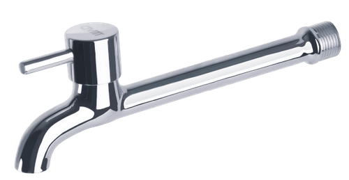 Torneira para pia de parede metal cromada 21cm 1/4 alavanca