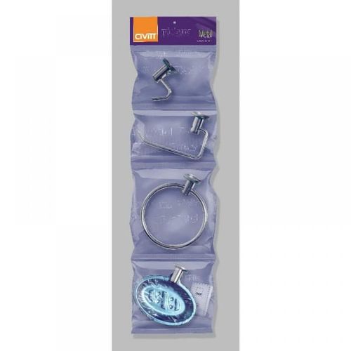 Kit Acessorios P/ Banheiro 4 Peças Turim Plus - Civitt