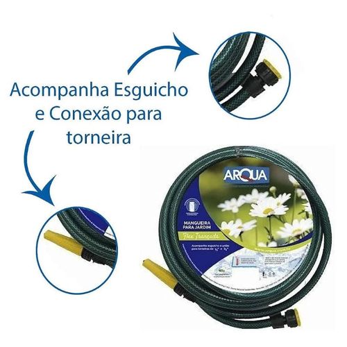 Mangueira p/ Jardim Trançada Flex Verde - Arqua