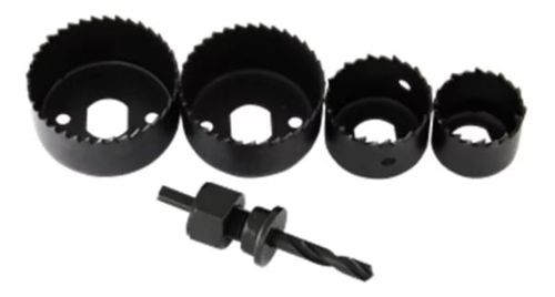 Jogo de serra Copo Aço 5 Pcs c/ Suporte - Starfer