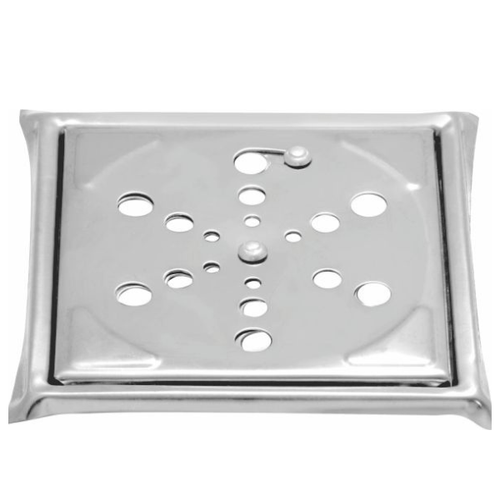 Grelha Inox 10 X 10 C/Caixilho Quadrada  - Clara Inox