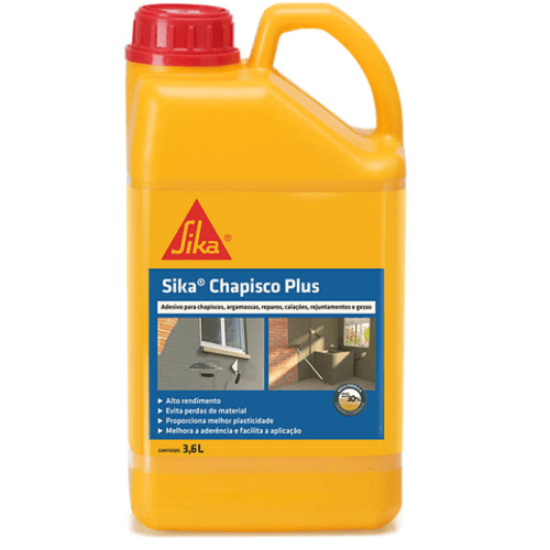adesivo Chapisco Plus (Argamassa, Chapisco e Gesso) 3,6 litros- Sika