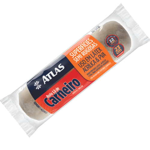 Rolo pintura Lã de Carneiro 23cm superwash Atlas