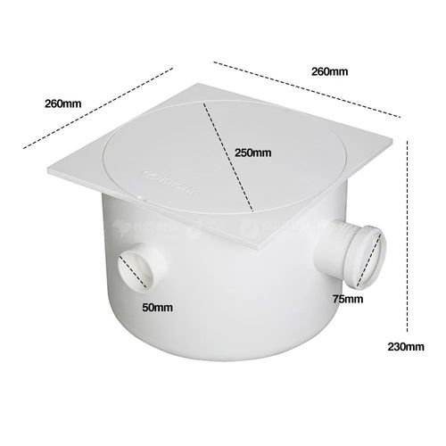 Caixa Sifonada Quadrada 250x230x75 N°22 - Krona