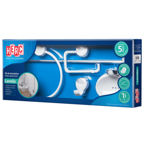 Kit de Acessórios para banheiro 5 peças Lavello - Herc