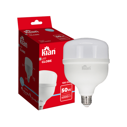 Lâmpada Led Globe 50W 6.500K Branca Fria Base E27 Bivolt - Kian
