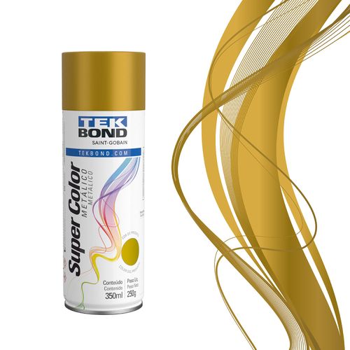 Tinta Spray Lata Ouro Metálico 350 ml tekbond