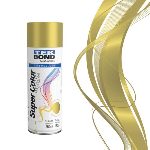 Tinta Spray Lata Dourado Metálica 350 ml tekbond
