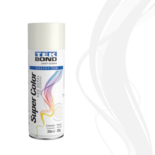 Tinta Spray Branco Brilhante Lata Uso Geral 350 ml Tekbond