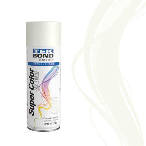 Tinta Spray Branco Fosco Lata Uso Geral 350 ml Tekbond