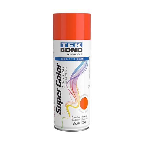 Tinta Spray Laranja Lata Uso Geral 350 ml Tekbond