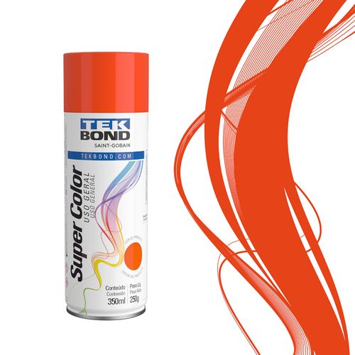 Tinta Spray Laranja Lata Uso Geral 350 ml Tekbond