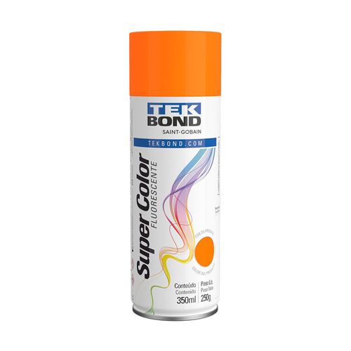 Tinta Spray Fluorescente Multicores 350Ml /250G - Tekbond