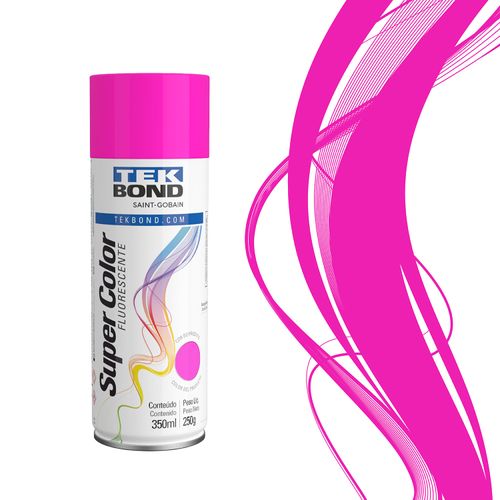Tinta Spray lata Fluorescente Rosa 350Ml tekbond