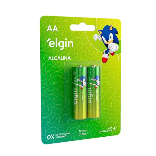 Pilha Alcalina AA com 2 unidades Comum Elgin
