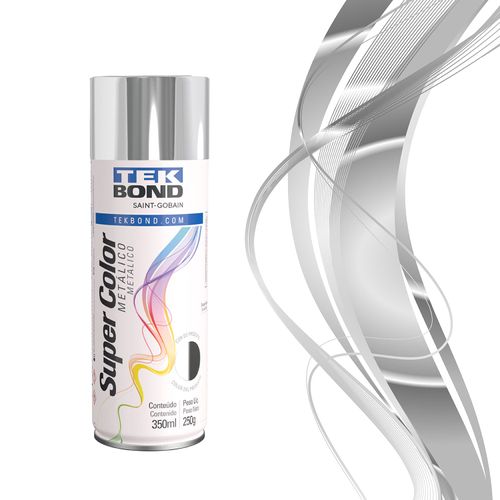 Tinta Spray Lata Cromada Metálica 350 ml tekbond