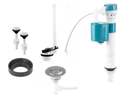 Kit completo entrada e saída ajustável  com acionador para caixa acoplada - Pádova