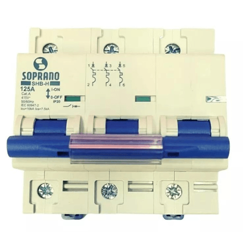 Disjuntor Tripolar 125A -  Soprano