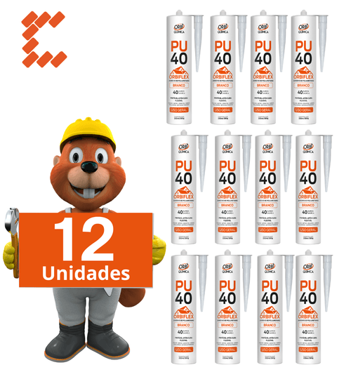 12x Pu 40 Orbiflex Selante Veda Mármore Cuba Calhas Branco