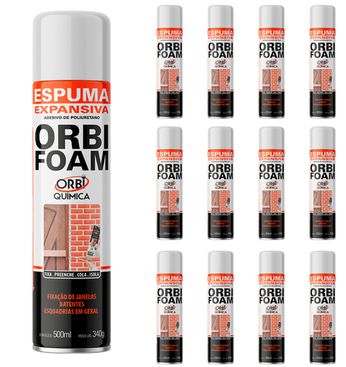 12x Espuma Expansiva Spray Orbi Cola/isola/preenche
