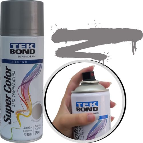 Tinta Spray Alta temperatura Alumínio 350ml- Tekbond