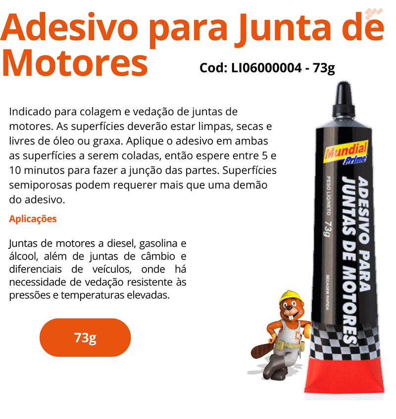 Cola-Adesivo-veda-Selante-Para-Junta-Motor-Bisnaga-73g6