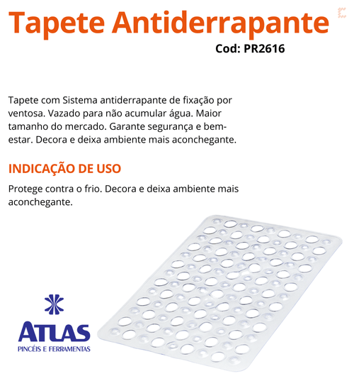 Tapete Box Banheiro Banho Antiderrapante 48x32 Transparente