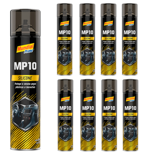 8x Silicone Spray Lubrificante Painel Carro Moto 300 Ml Mp10