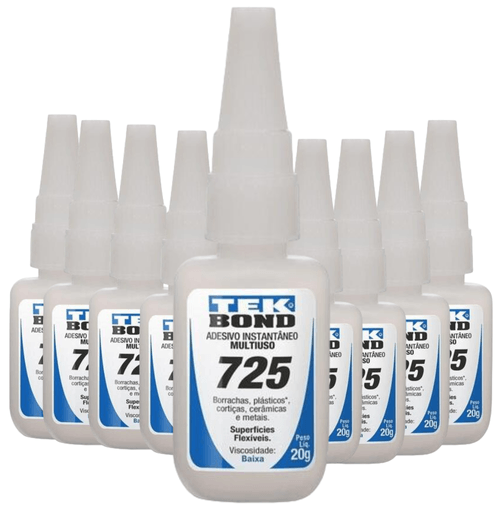 Tekbond Cola Instantânea Tekbond 725 20g Super Bonder 10 Und