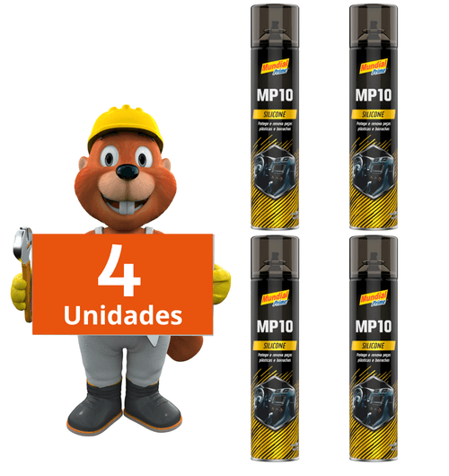 Silicone spray automotivo mp10 mundial prime 300 kit 4 peças