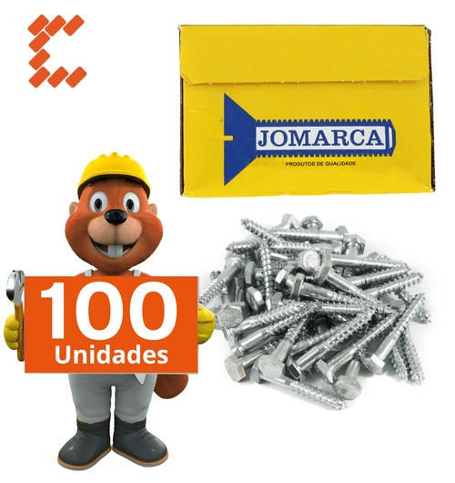 Parafuso Sextavado Soberba 5/16 X 75mm 100 Peças Jomarca