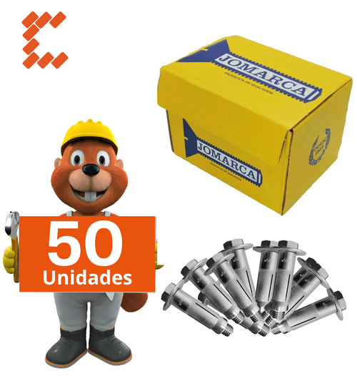 Chumbador Com Parafuso 3/8x2.1/2 Com 50 Jomarca