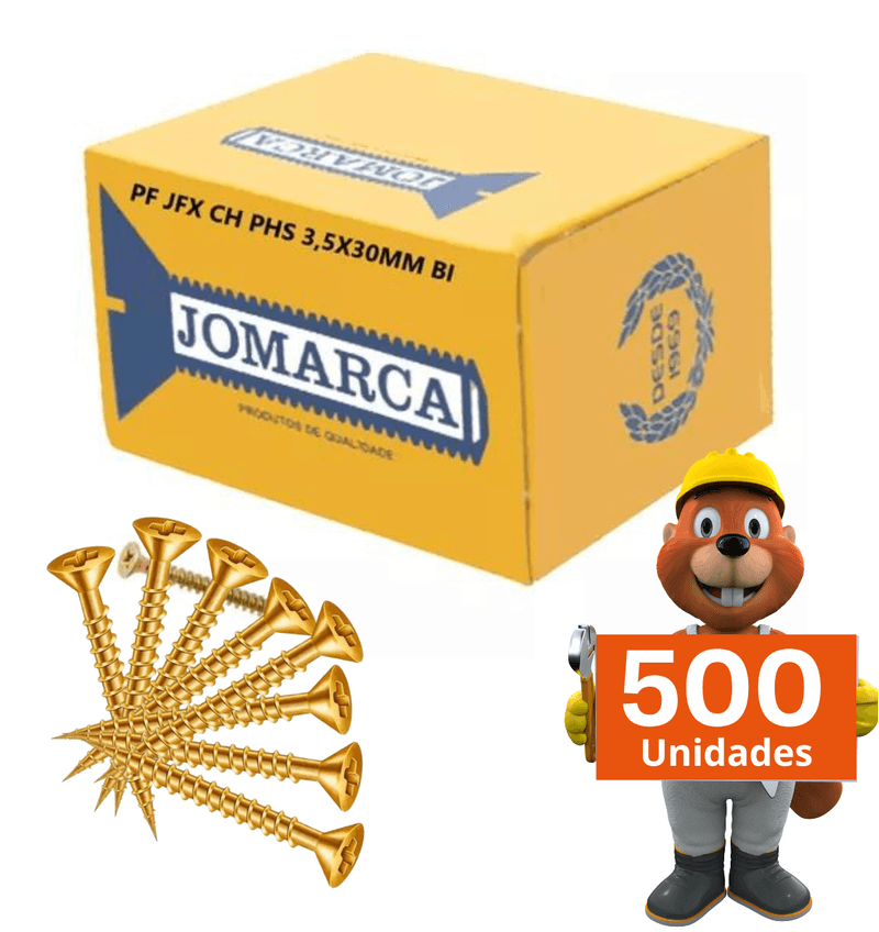 Parafuso-Chipboard-philips-Madeira-3.5x30-C-500-Und67