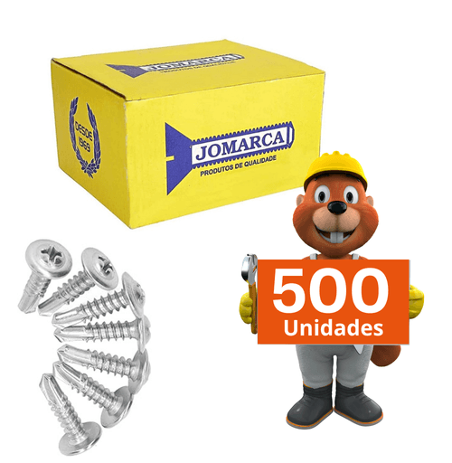 500x Parafuso Auto Brocante 4.2x25 Flangeado Phillips