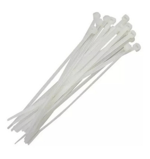 50x Abraçadeira Nylon Branca Enforca Gato 380x4,8 Fertak