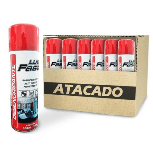 12x Óleo Lubrificante Desengripante Spray 300ml Lub fast