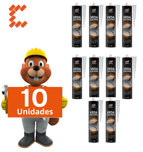 Kit 10 Veda Calha Tubo 270g Para Metal Madeira Rufus Orbi