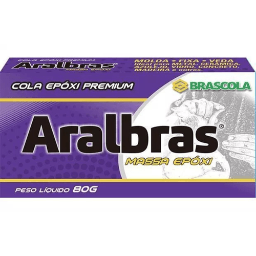 Cola Metal Vidro Cerâmica Geral Massa Epóxi 80g Brascola