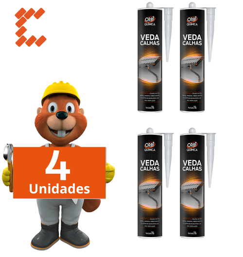 Kit 4 Veda Calha Tubo 270g Para Metal Madeira Rufus Orbi