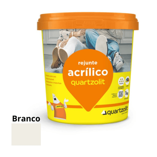 Rejunte Acrilico Quartzolit Branco 1Kg