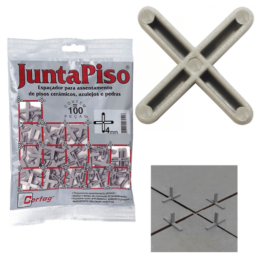 Espaçador Juntapiso de 4,0mm com 100 peças Cortag
