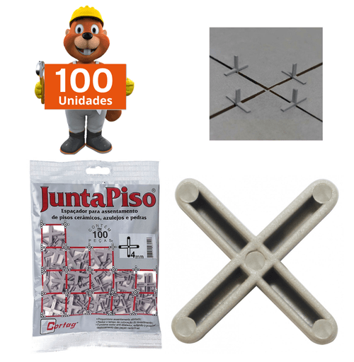 Espaçador Juntapiso de 4,0mm com 100 peças Cortag