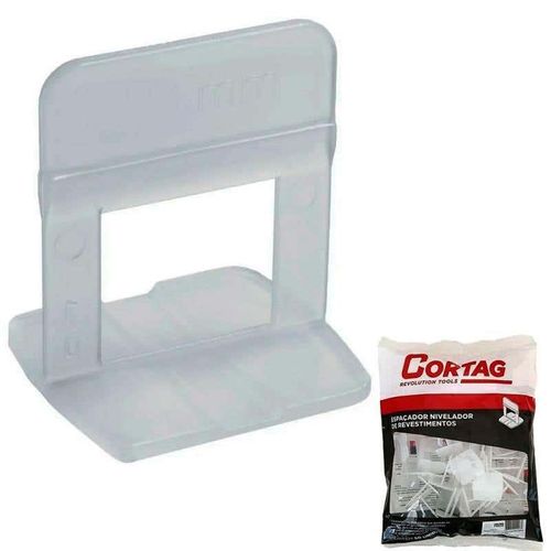 Espaçador Nivelador 1Mm Transparente com 50 peças Cortag