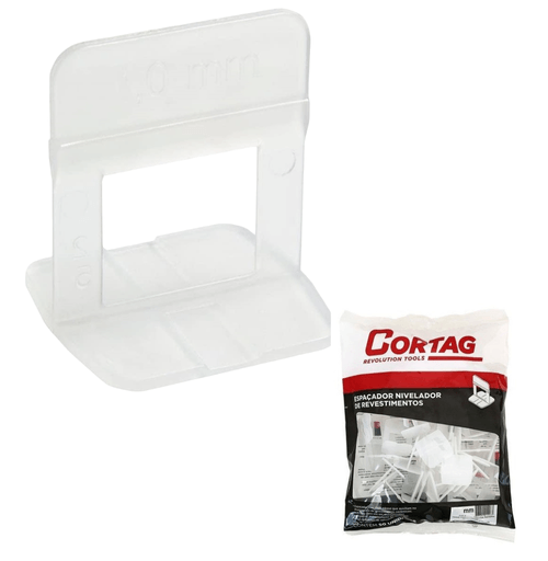 Espaçador Nivelador 2mm Transparente com 50 peças Cortag