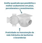 Caixa-Ralo-Sifonada-Quadrado-100x100x50mm-C-Grelha-Fortlev55