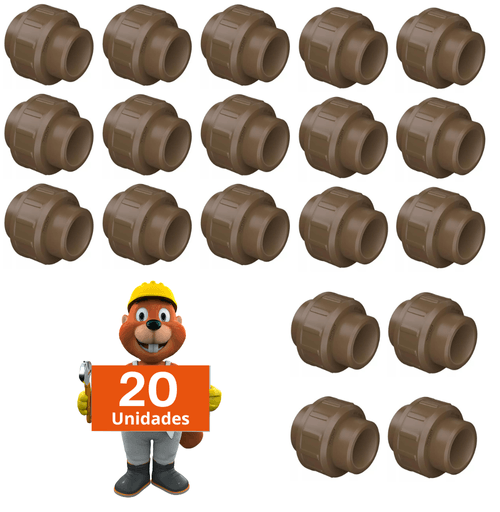 União soldável 20mm 1/2 fortlev kit com 20 unidades